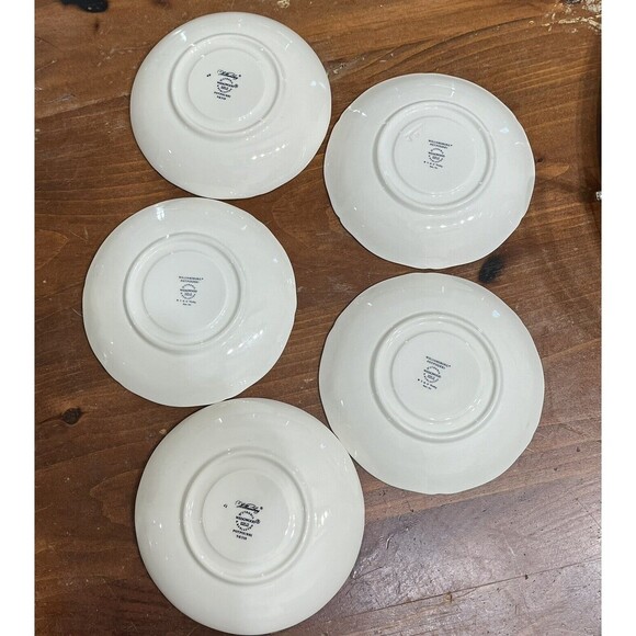 Wedgwood Williamsburg Potpourri 5 Piece Tea/Coffee Saucer Plate - Picture 7 of 12